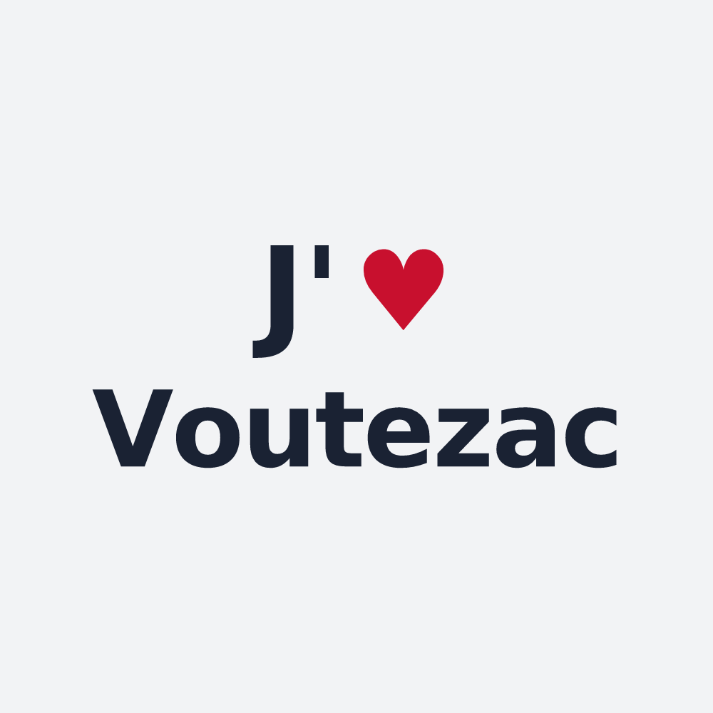 Poster personnalisé Voutezac — design J'aime Voutezac