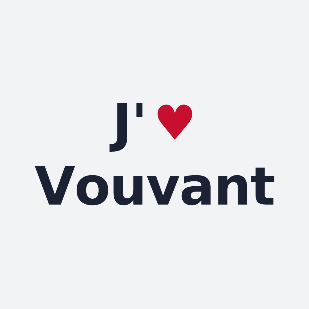 Poster personnalisé Vouvant — design J'aime Vouvant