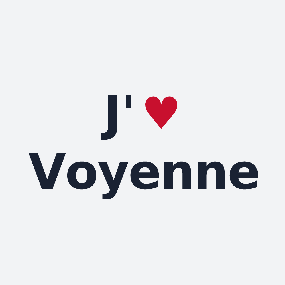 Poster personnalisé Voyenne — design « J'aime Voyenne » imprimé sur le poster