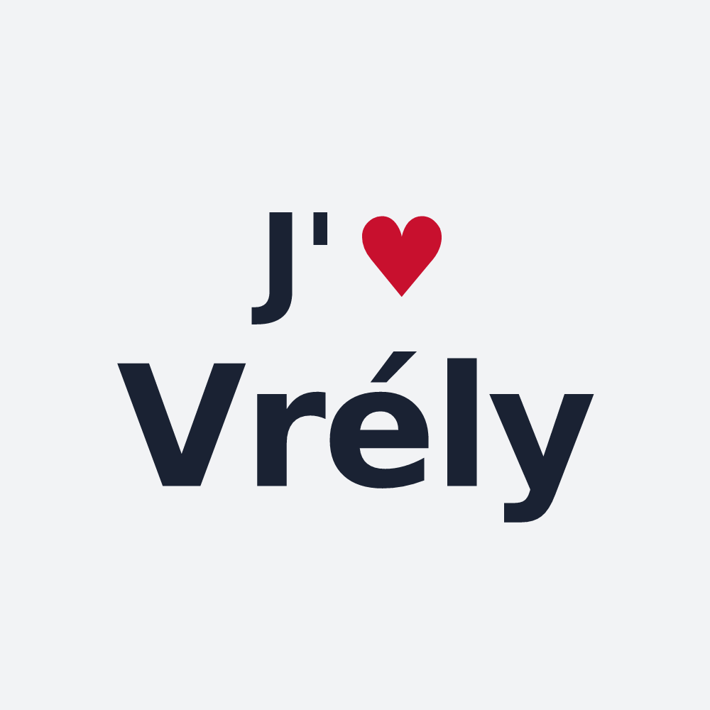 Poster personnalisé Vrély — design J'aime Vrély