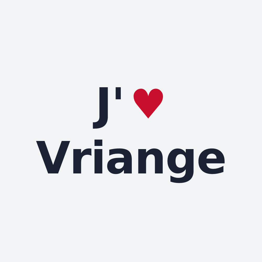 Poster personnalisé Vriange — design « J'aime Vriange » imprimé sur le poster