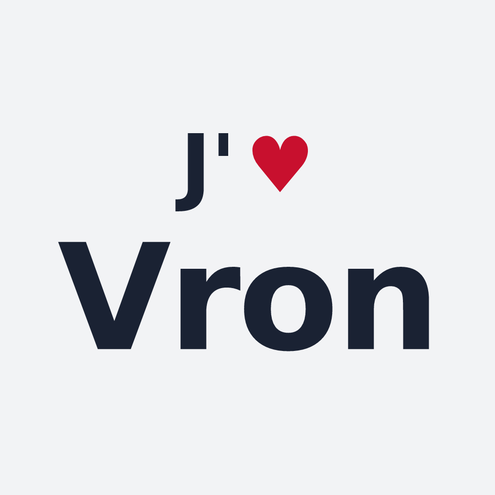 Poster personnalisé Vron — design J'aime Vron
