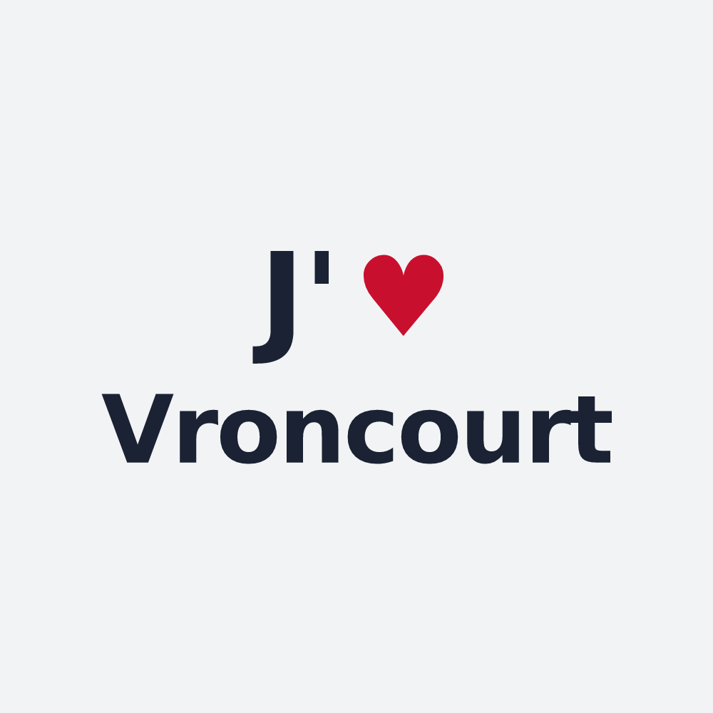 Poster personnalisé Vroncourt — design J'aime Vroncourt