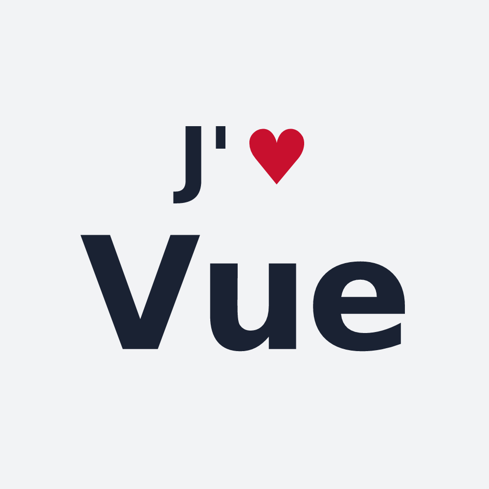 Poster personnalisé Vue — design J'aime Vue