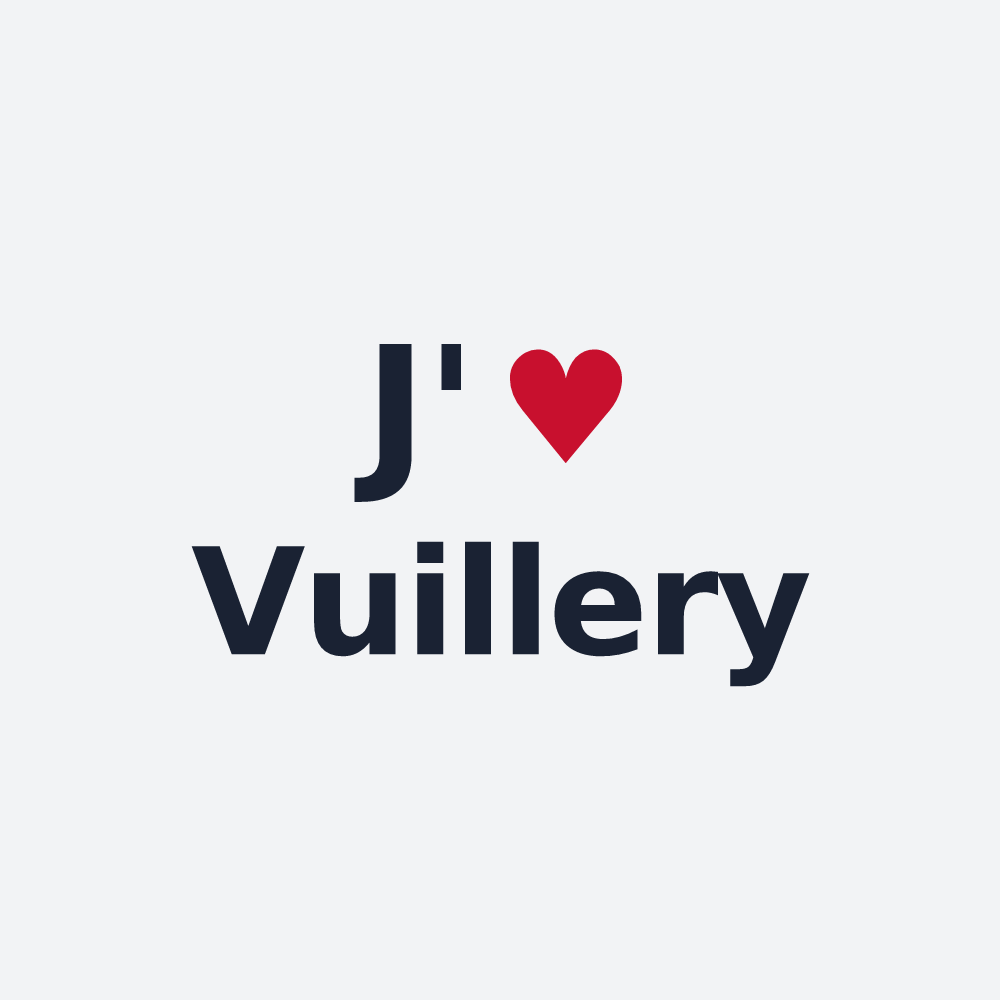 Poster personnalisé Vuillery — design J'aime Vuillery