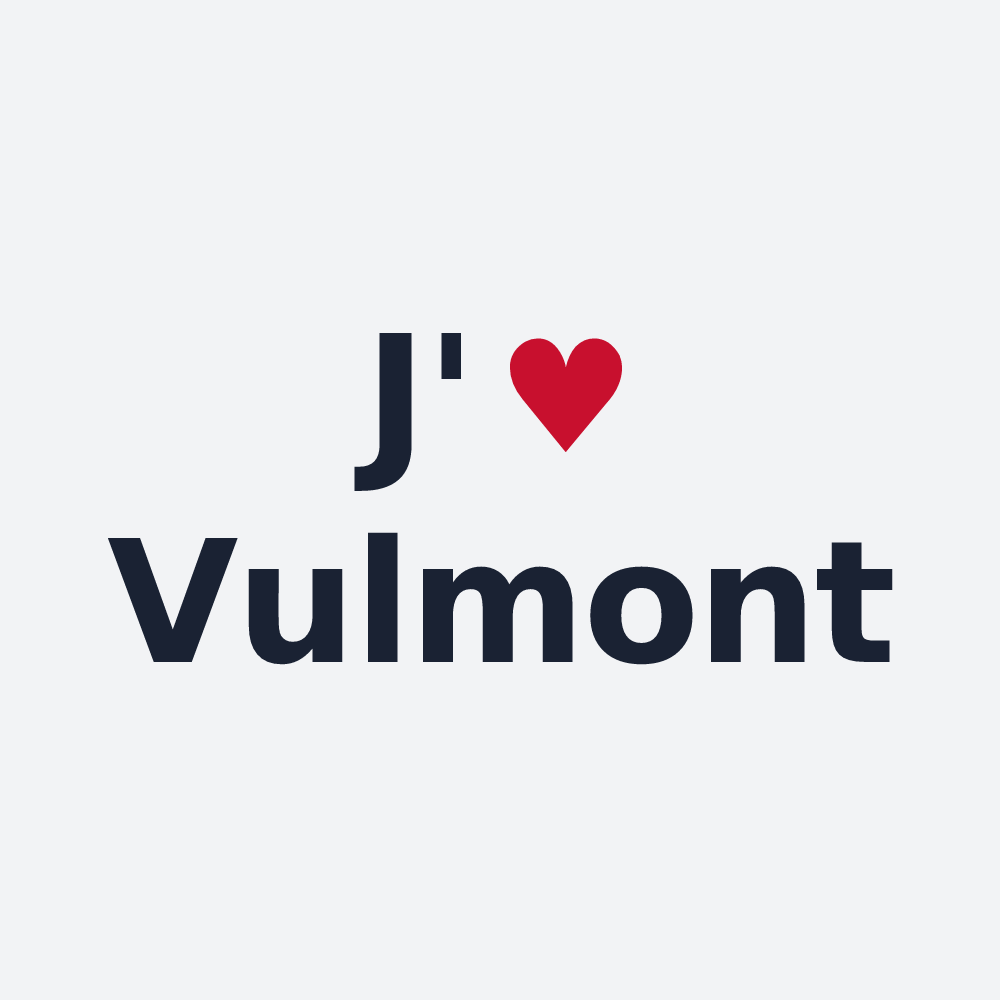 Poster personnalisé Vulmont — design « J'aime Vulmont » imprimé sur le poster