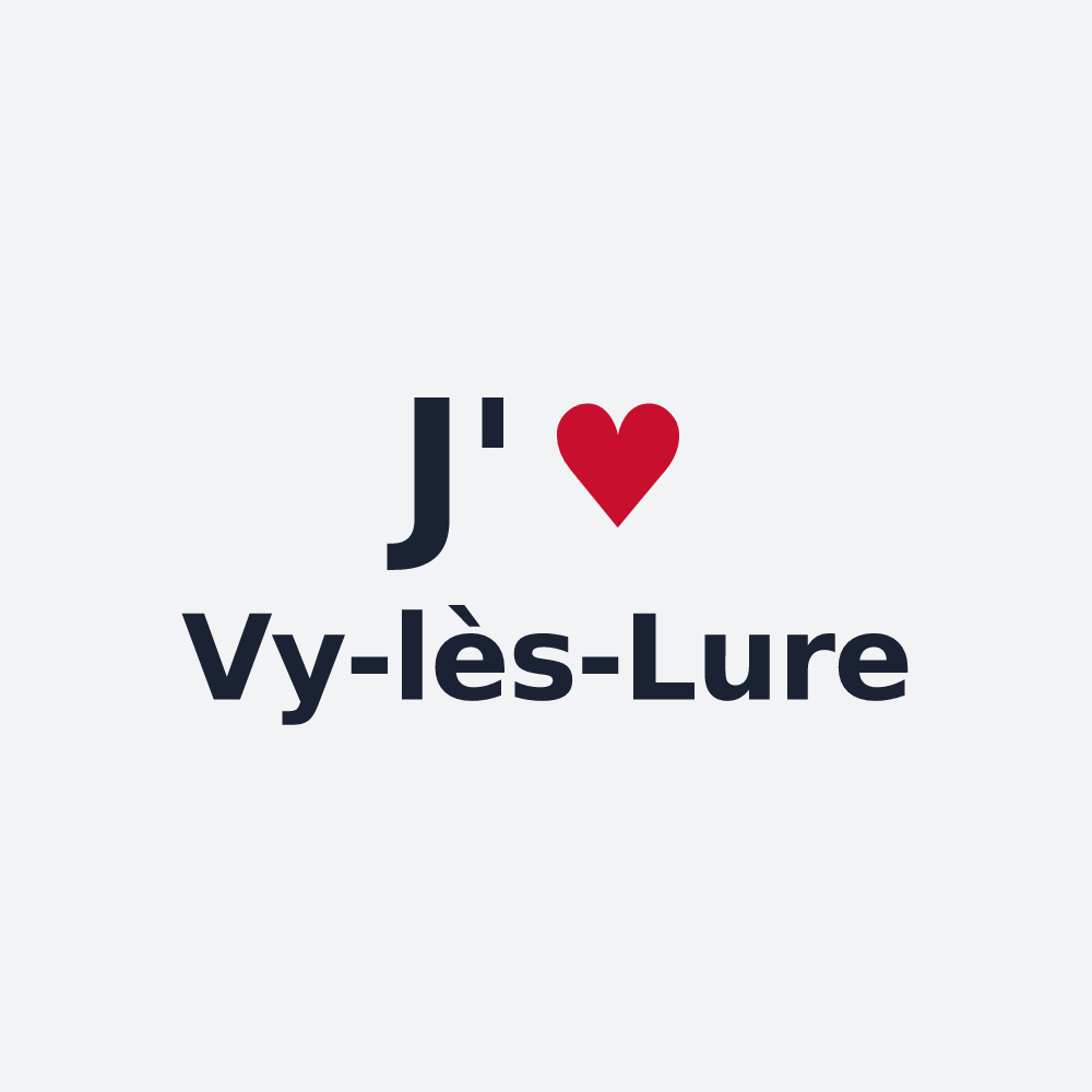 Poster personnalisé Vy-lès-Lure — design « J'aime Vy-lès-Lure » imprimé sur le poster