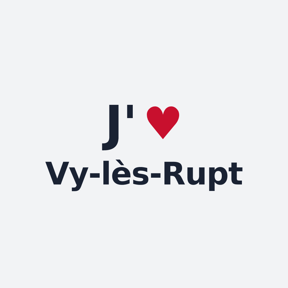 Poster personnalisé Vy-lès-Rupt — design J'aime Vy-lès-Rupt