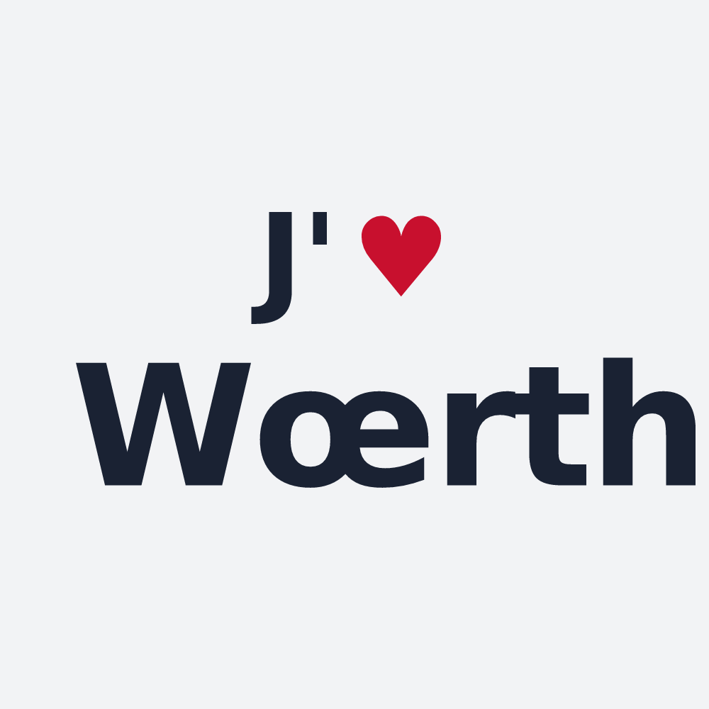Poster personnalisé Wœrth — design J'aime Wœrth