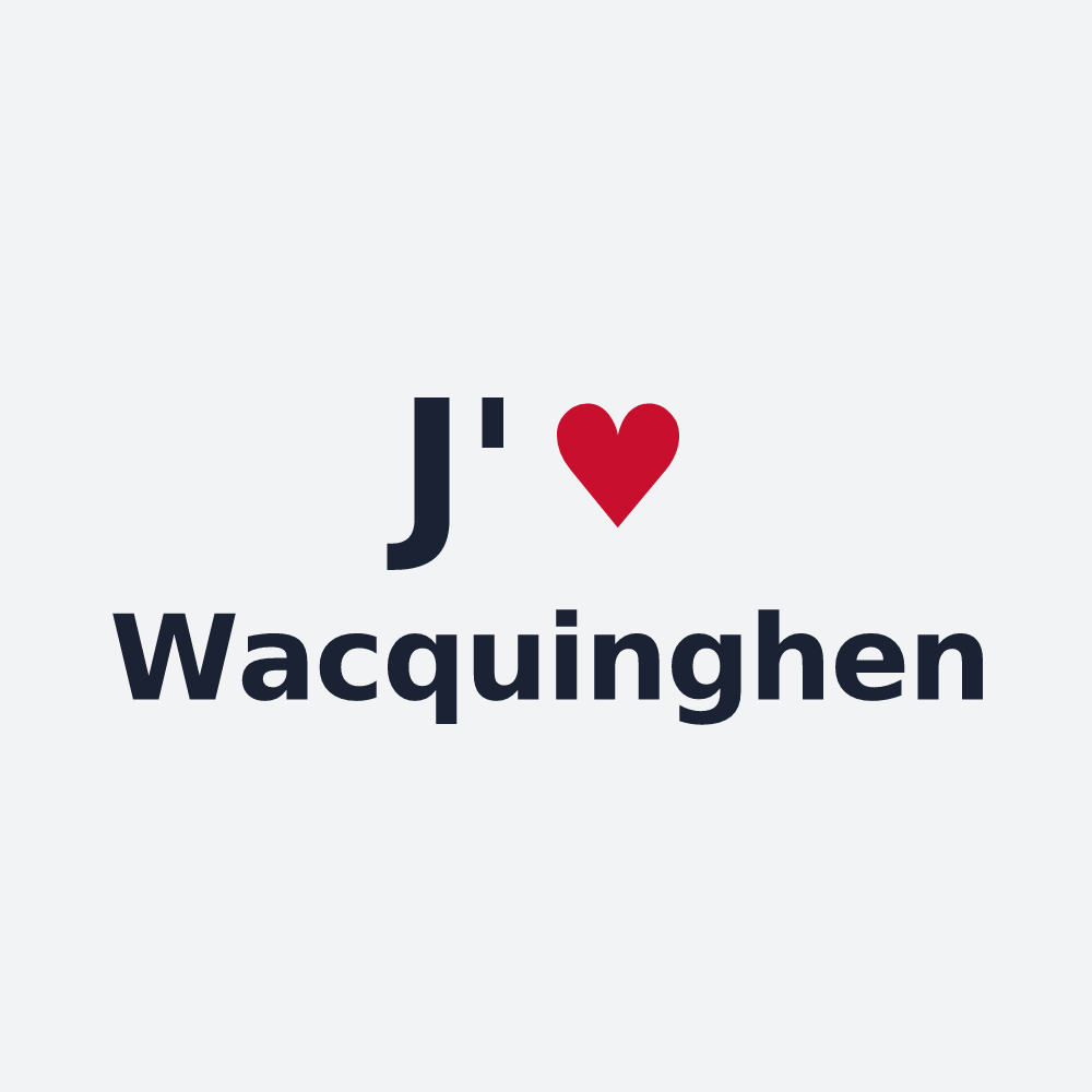 Poster personnalisé Wacquinghen — design « J'aime Wacquinghen » imprimé sur le poster