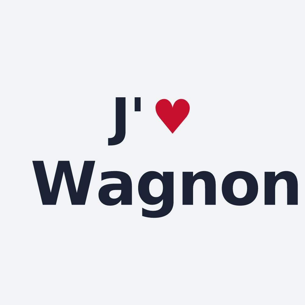 Poster personnalisé Wagnon — design J'aime Wagnon