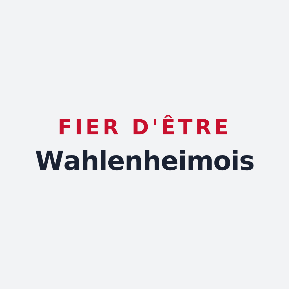 Poster « Fier d'être Wahlenheimois » — design pour Wahlenheim