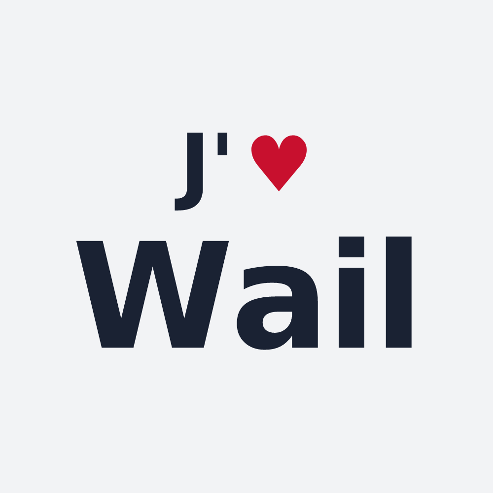 Poster personnalisé Wail — design J'aime Wail