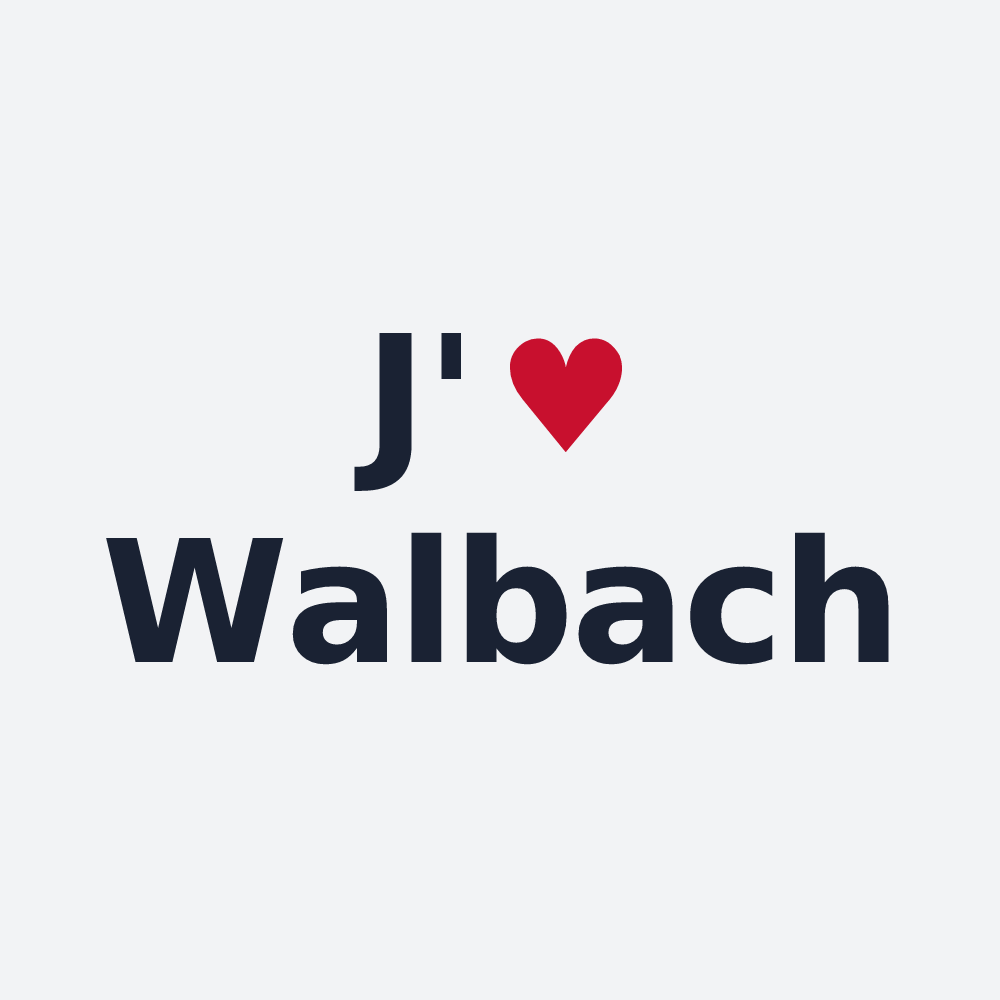 Poster personnalisé Walbach — design J'aime Walbach