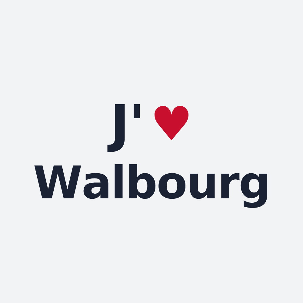 Poster personnalisé Walbourg — design « J'aime Walbourg » imprimé sur le poster