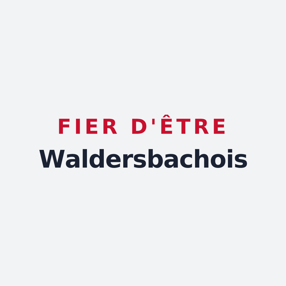 Poster « Fier d'être Waldersbachois » — design pour Waldersbach