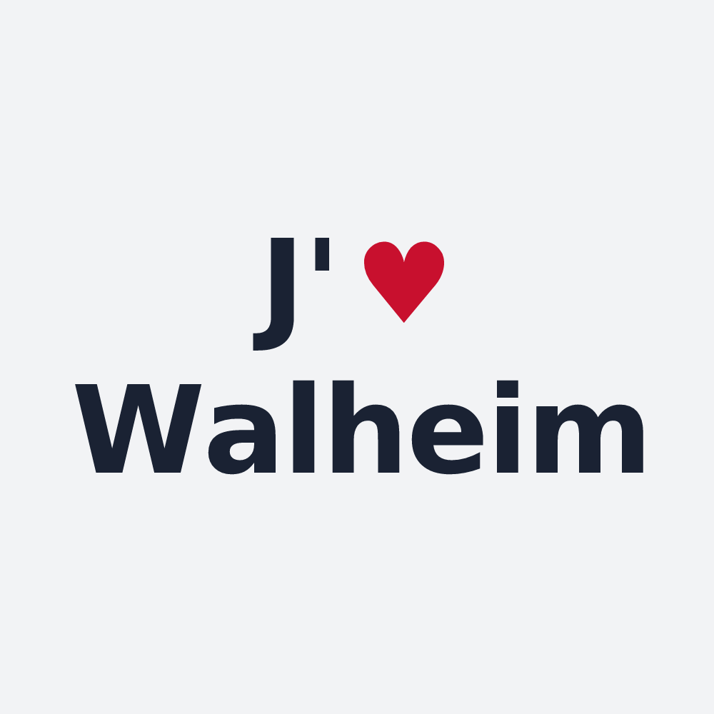 Poster personnalisé Walheim — design J'aime Walheim