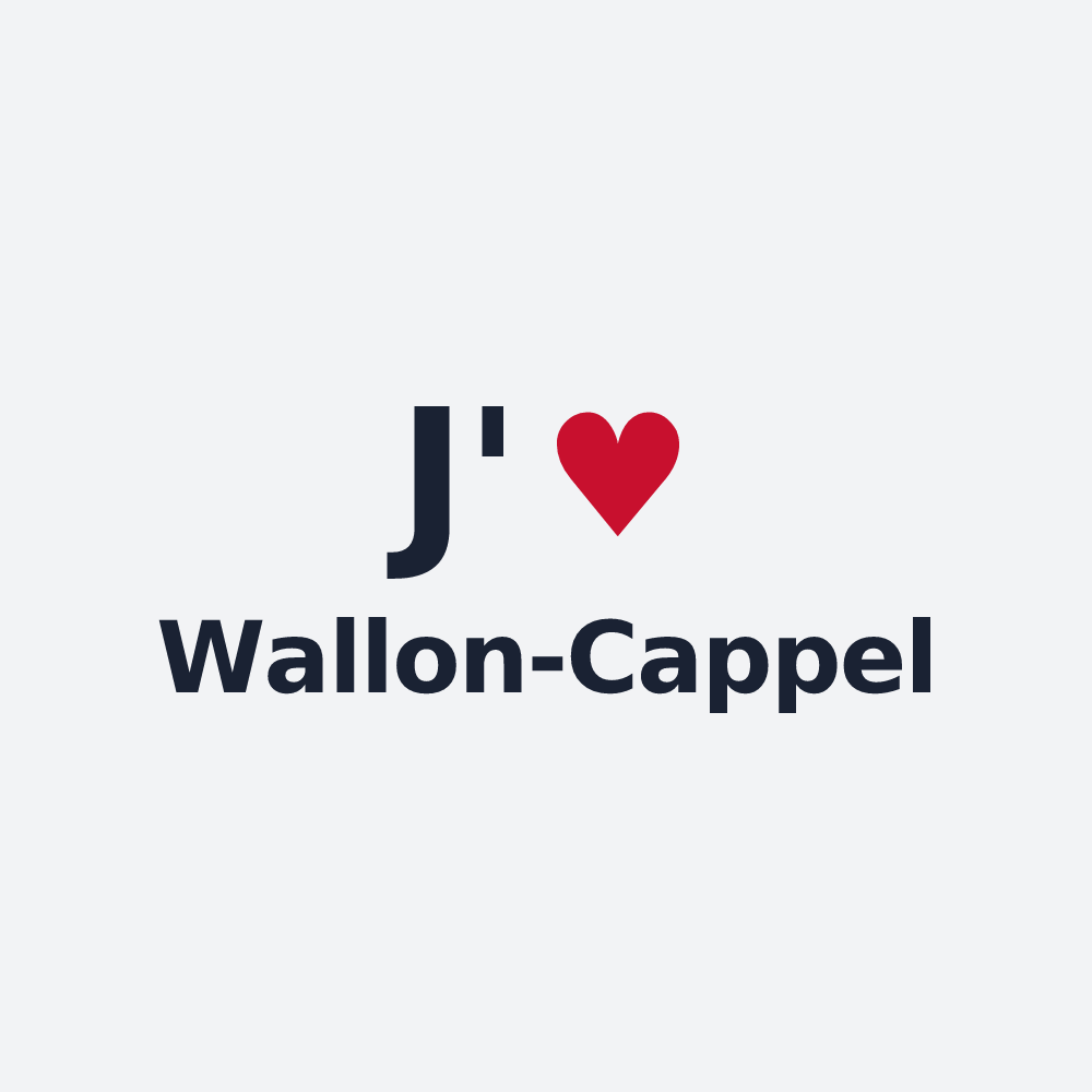 Poster personnalisé Wallon-Cappel — design J'aime Wallon-Cappel