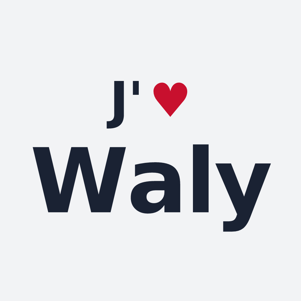 Poster personnalisé Waly — design J'aime Waly