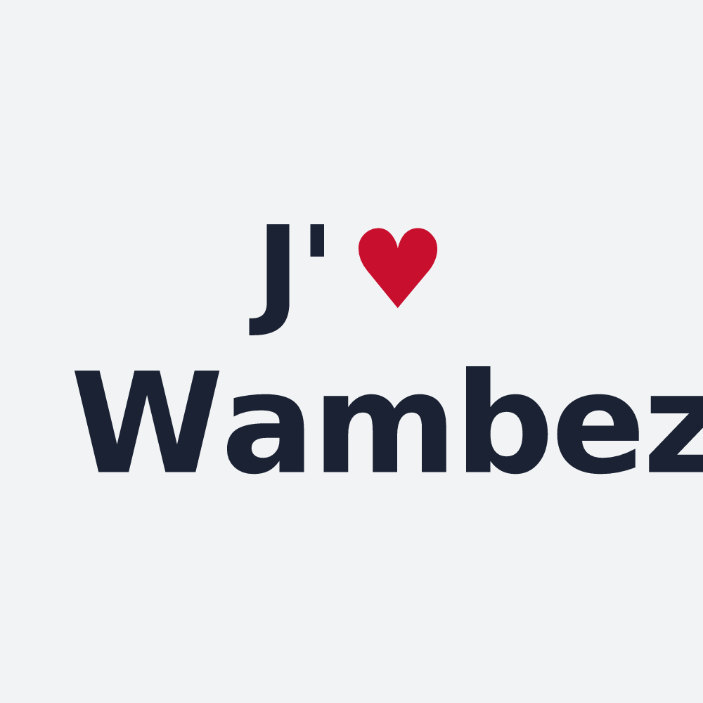 Poster personnalisé Wambez — design J'aime Wambez