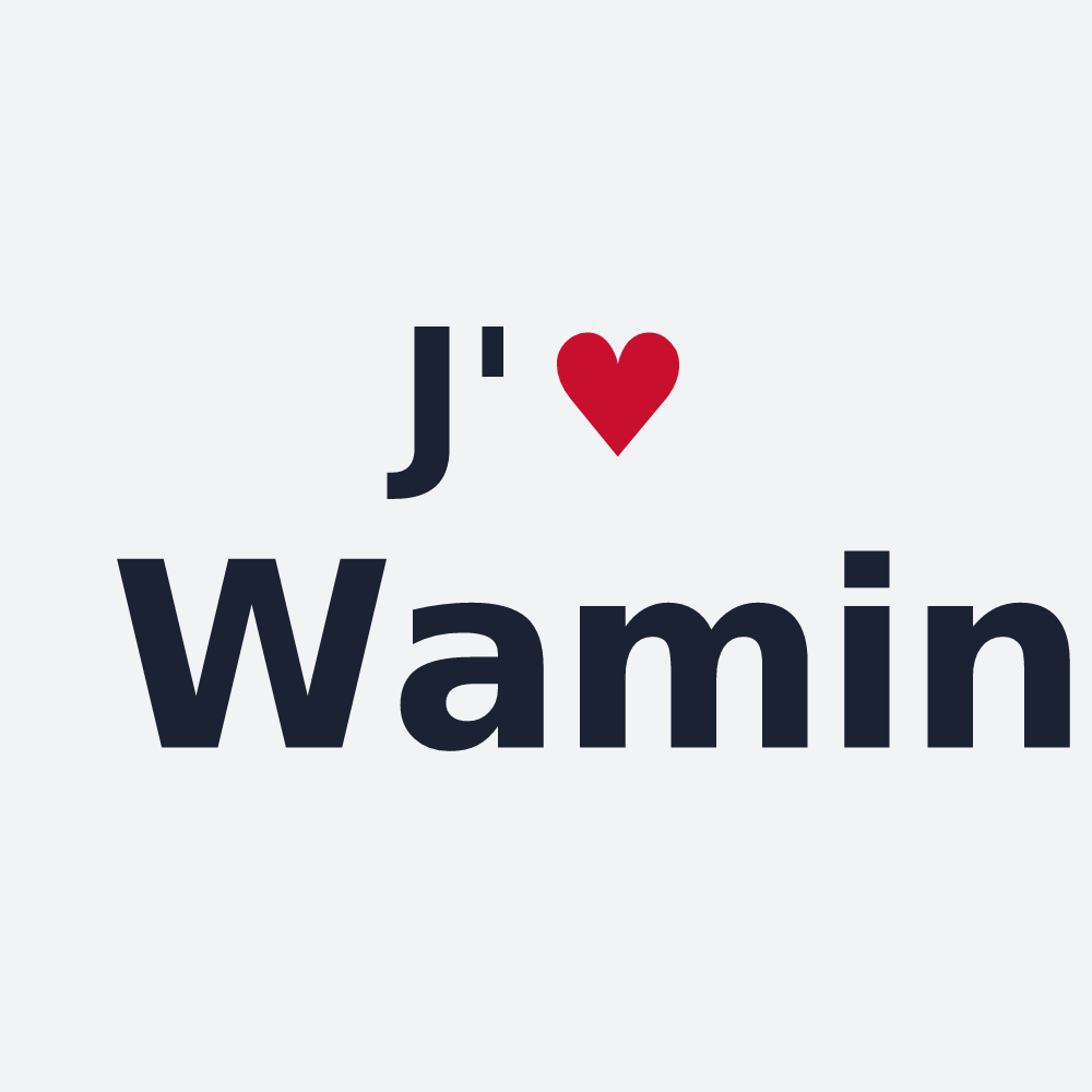 Poster personnalisé Wamin — design J'aime Wamin