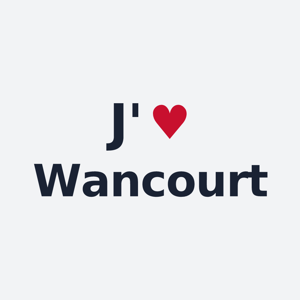 Poster personnalisé Wancourt — design J'aime Wancourt