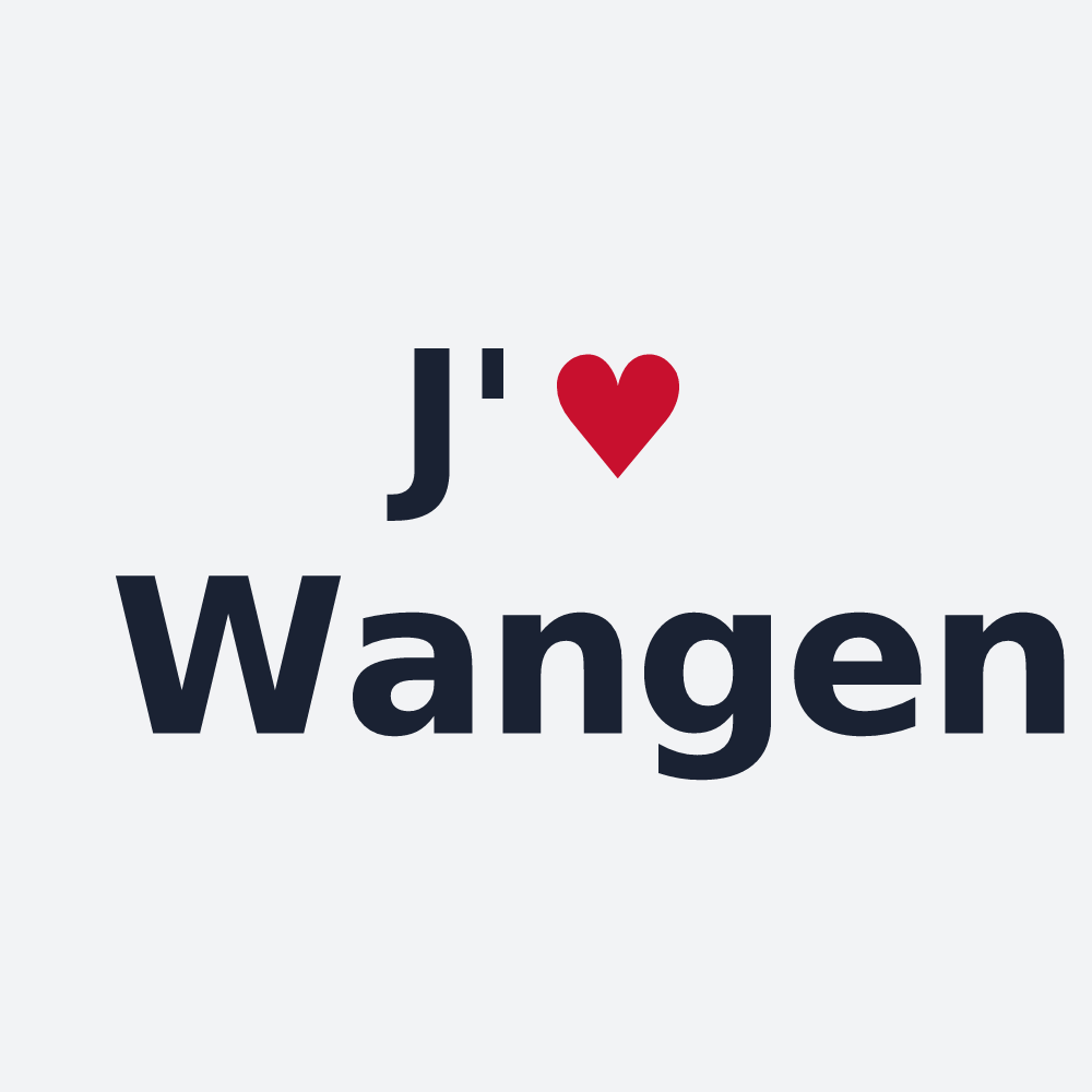 Poster personnalisé Wangen — design J'aime Wangen