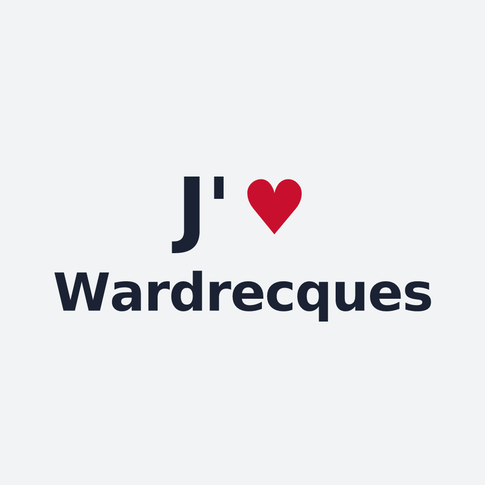 Poster personnalisé Wardrecques — design J'aime Wardrecques