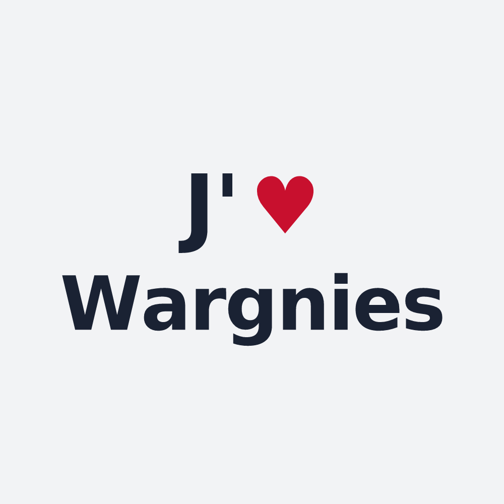 Poster personnalisé Wargnies — design « J'aime Wargnies » imprimé sur le poster