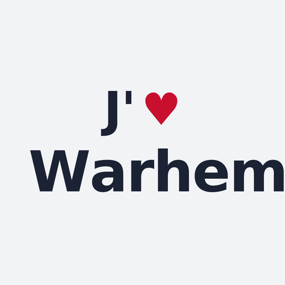 Poster personnalisé Warhem — design J'aime Warhem