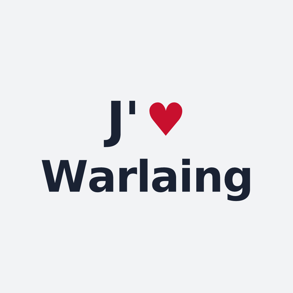Poster personnalisé Warlaing — design J'aime Warlaing
