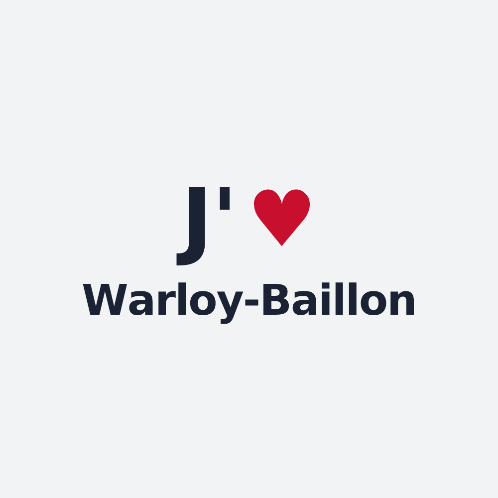 Poster personnalisé Warloy-Baillon — design J'aime Warloy-Baillon