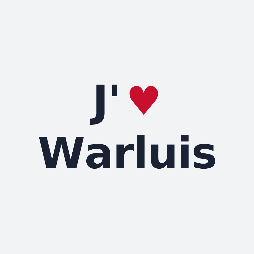 Poster personnalisé Warluis — design J'aime Warluis