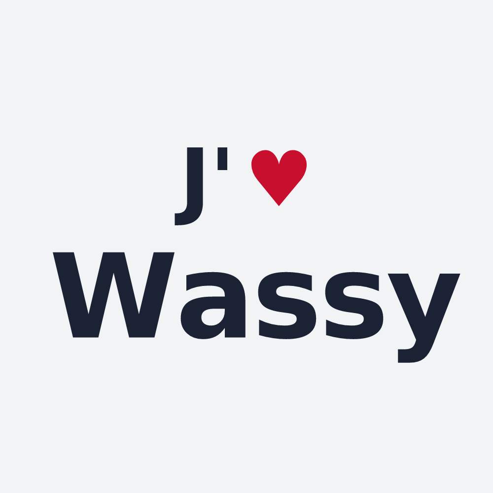 Poster personnalisé Wassy — design J'aime Wassy