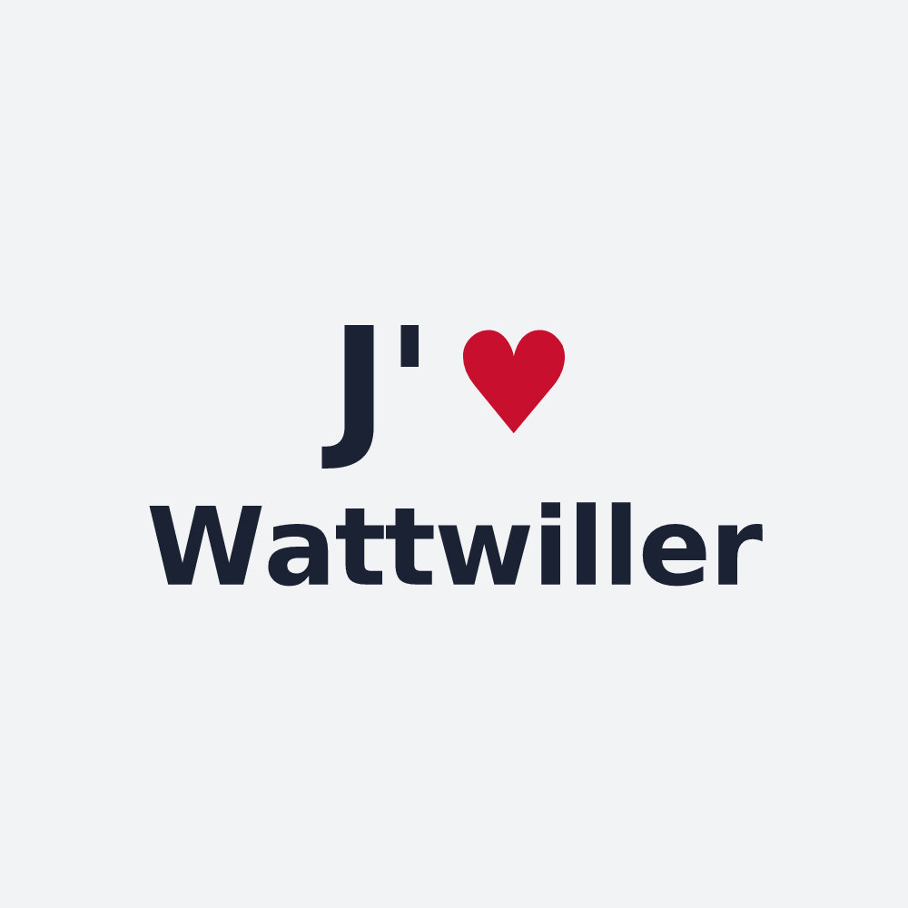 Poster personnalisé Wattwiller — design J'aime Wattwiller