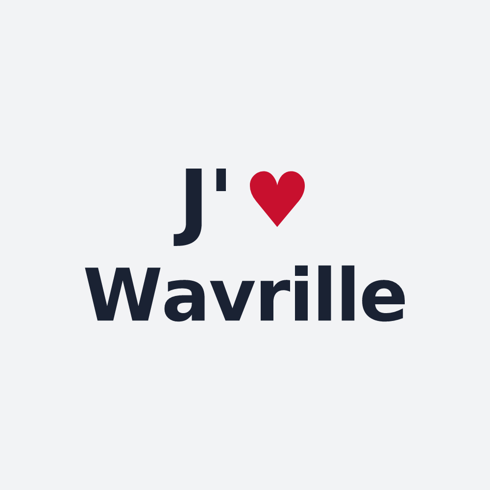 Poster personnalisé Wavrille — design J'aime Wavrille