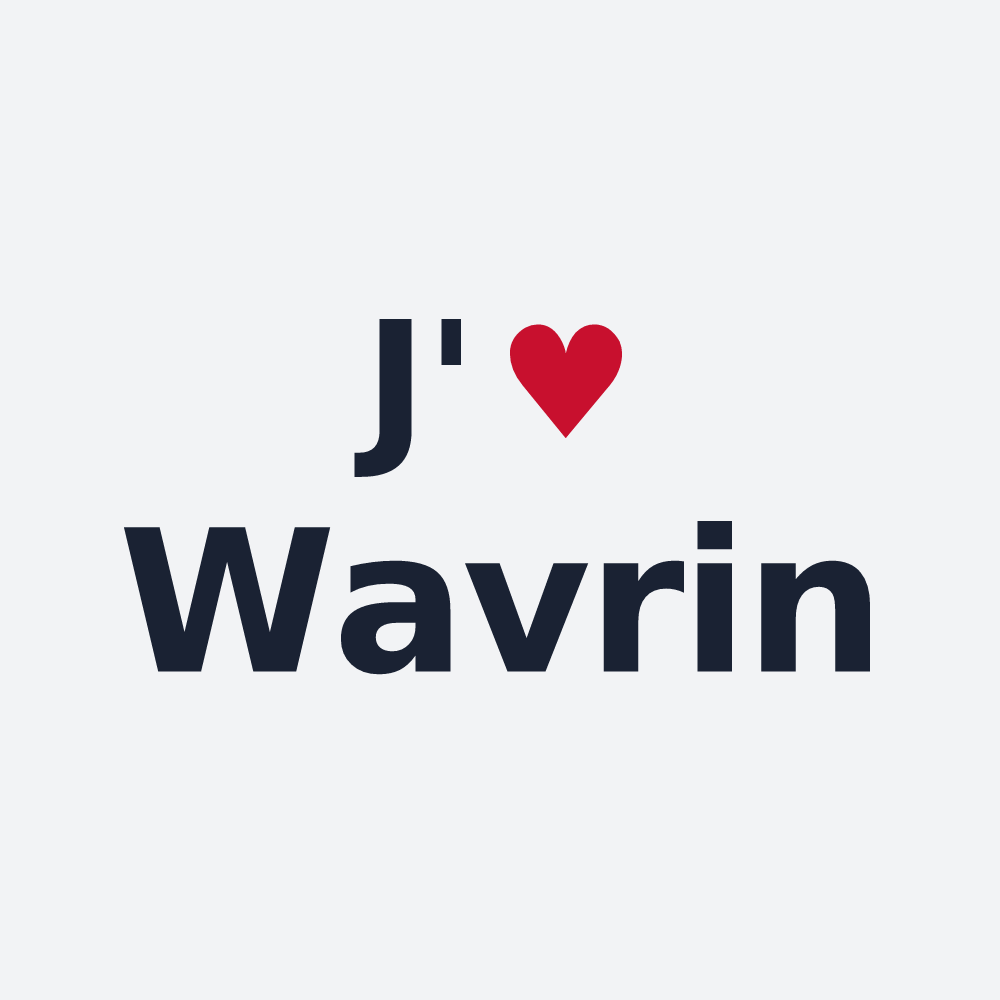 Poster personnalisé Wavrin — design « J'aime Wavrin » imprimé sur le poster