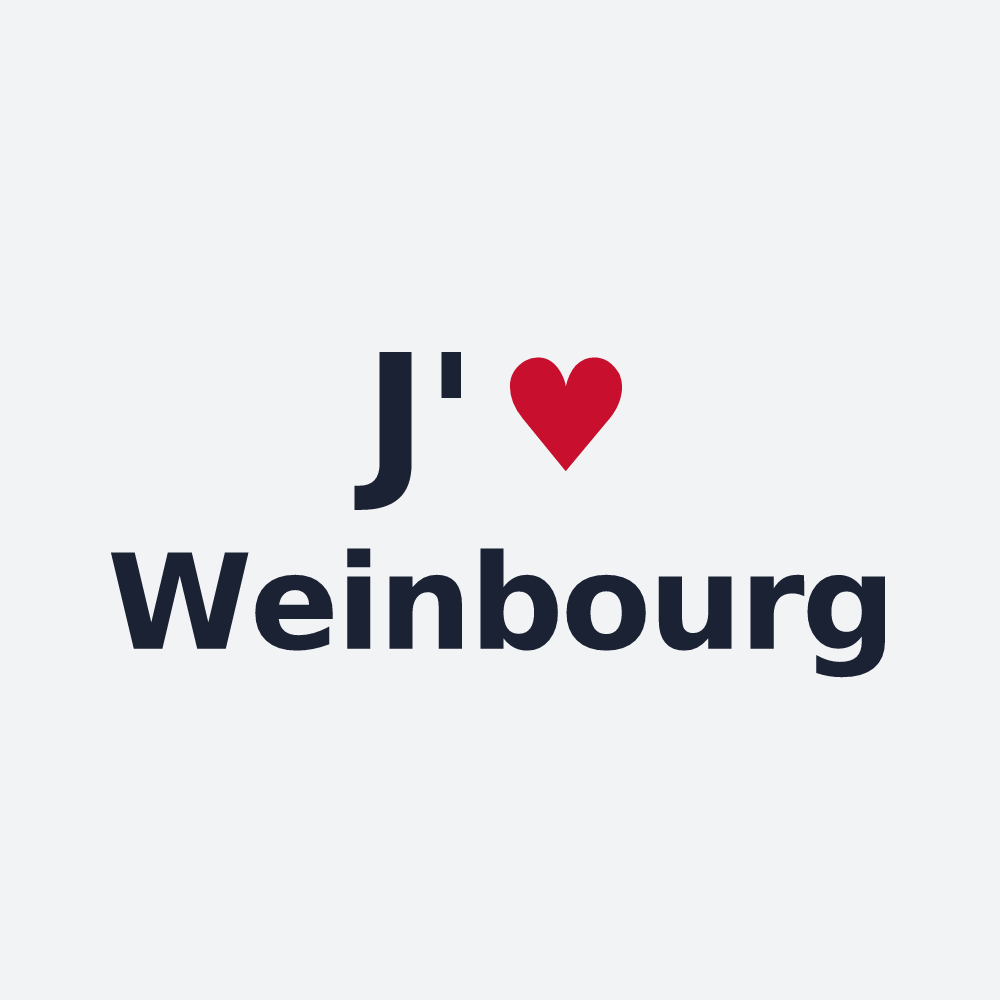Poster personnalisé Weinbourg — design J'aime Weinbourg