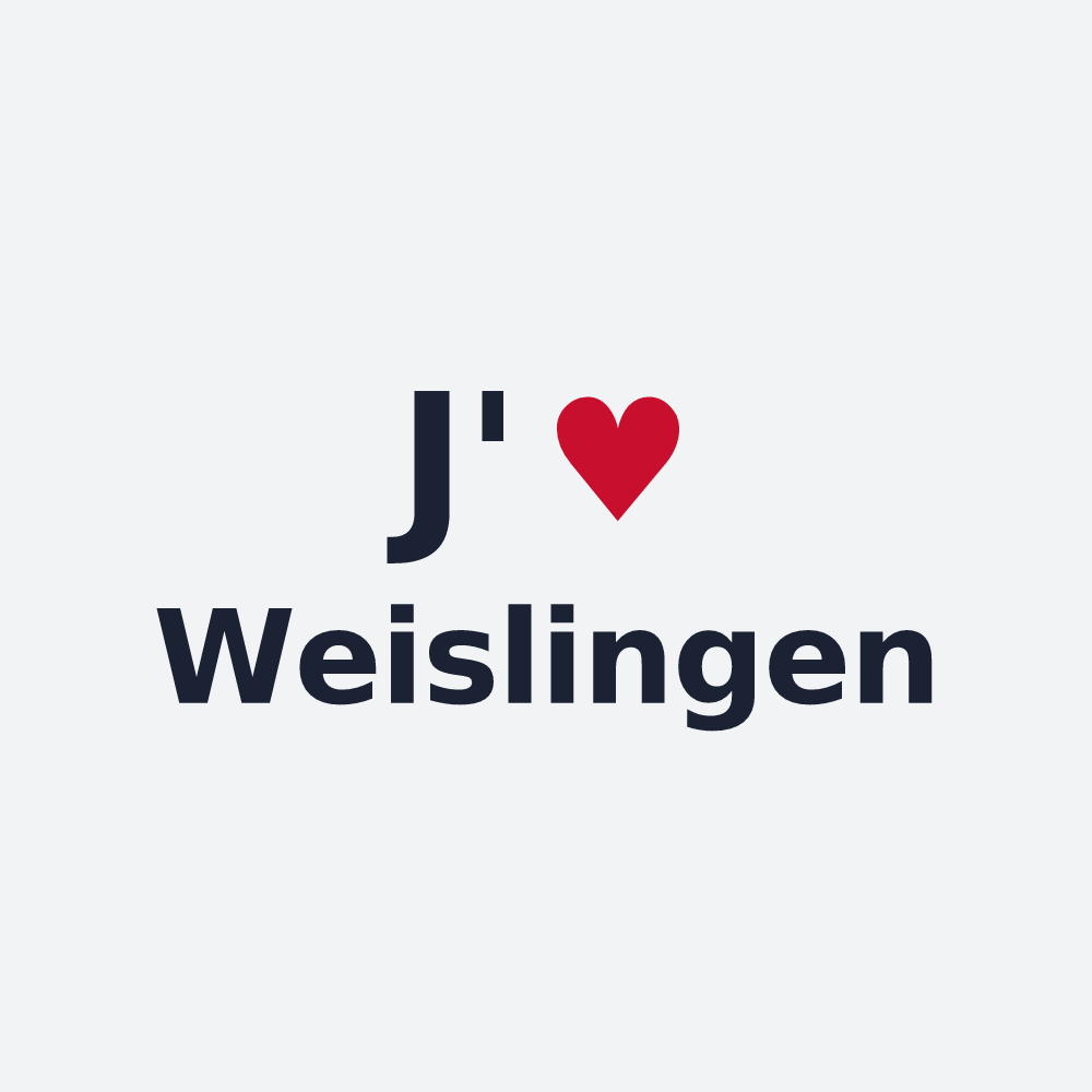 Poster personnalisé Weislingen — design J'aime Weislingen