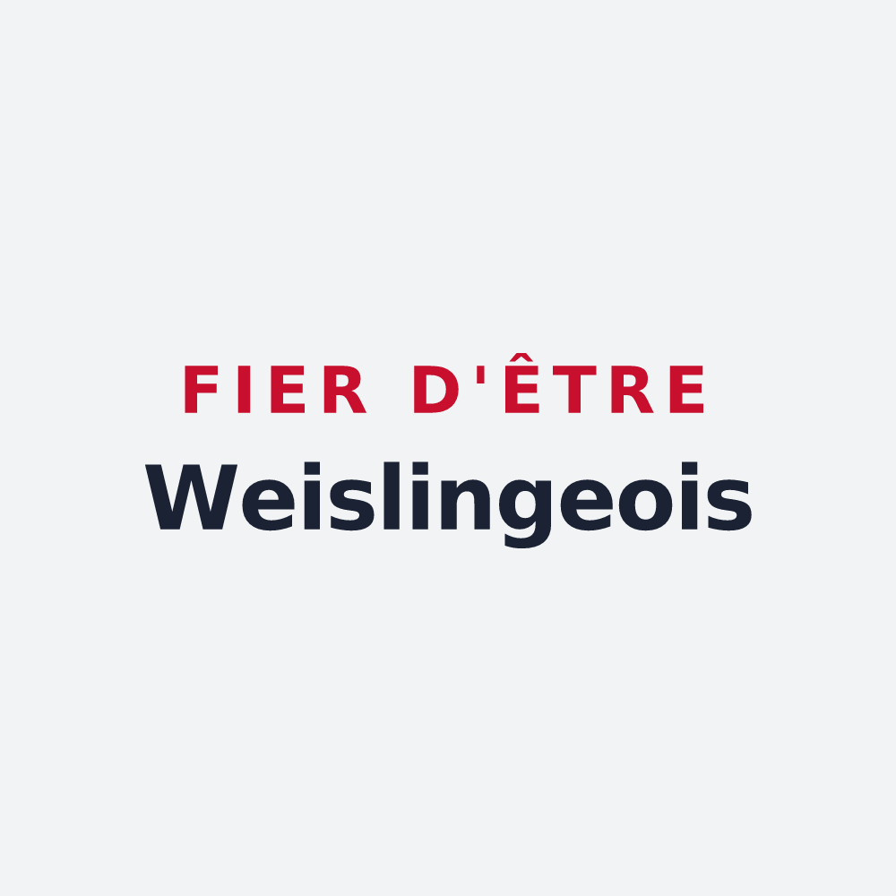 Poster « Fier d'être Weislingeois » — design pour Weislingen