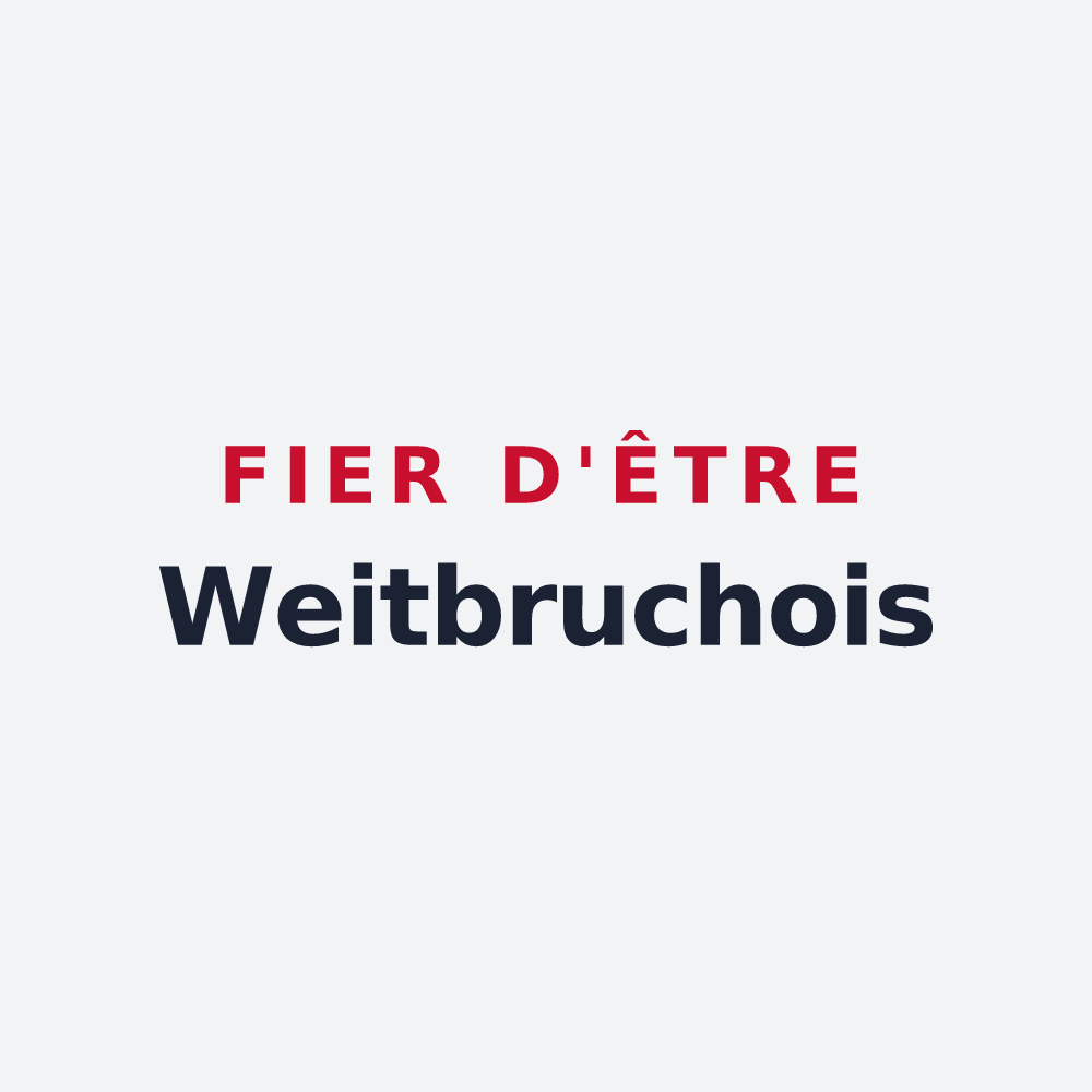 Poster « Fier d'être Weitbruchois » — design pour Weitbruch
