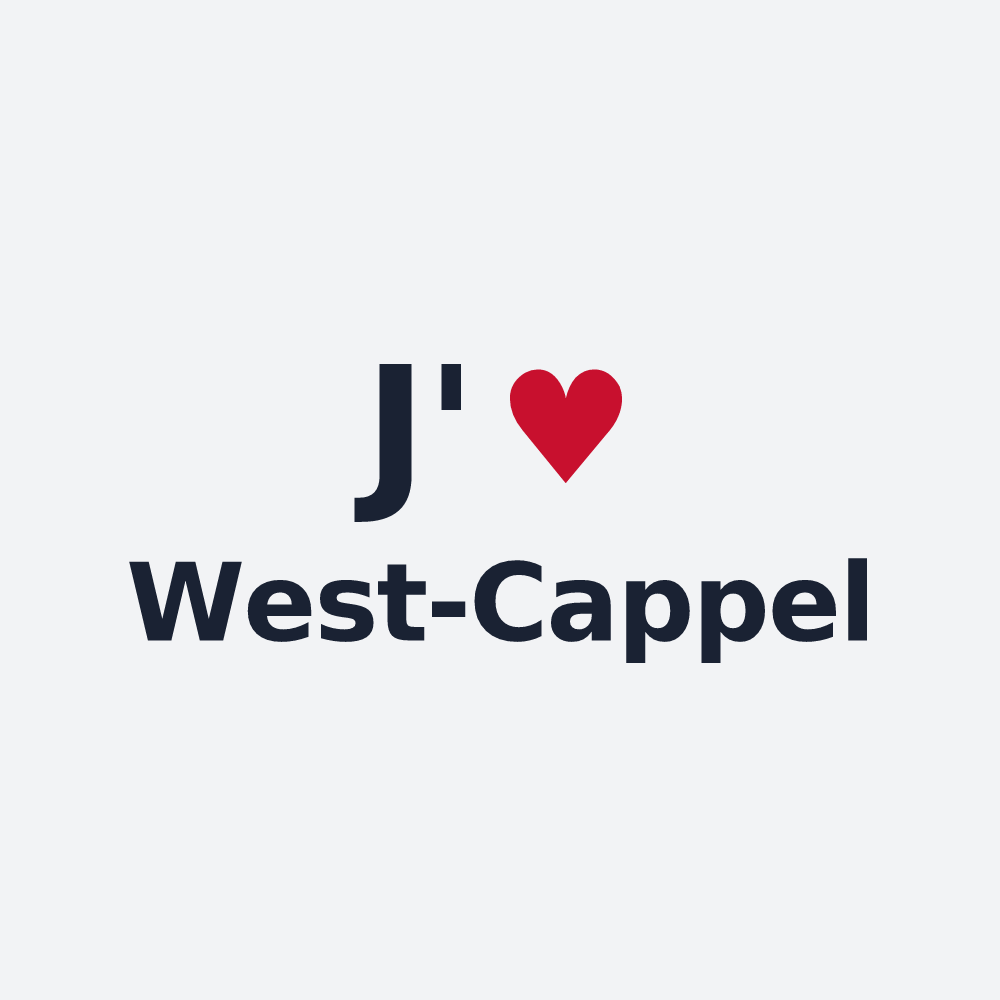 Poster personnalisé West-Cappel — design J'aime West-Cappel