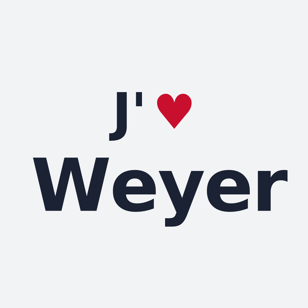 Poster personnalisé Weyer — design J'aime Weyer