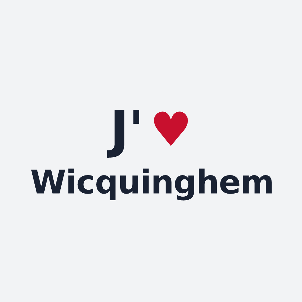 Poster personnalisé Wicquinghem — design J'aime Wicquinghem