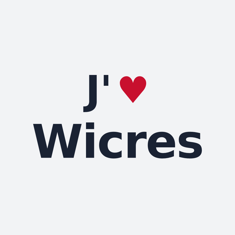 Poster personnalisé Wicres — design J'aime Wicres