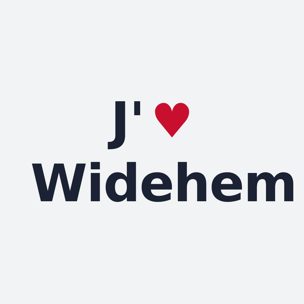Poster personnalisé Widehem — design J'aime Widehem