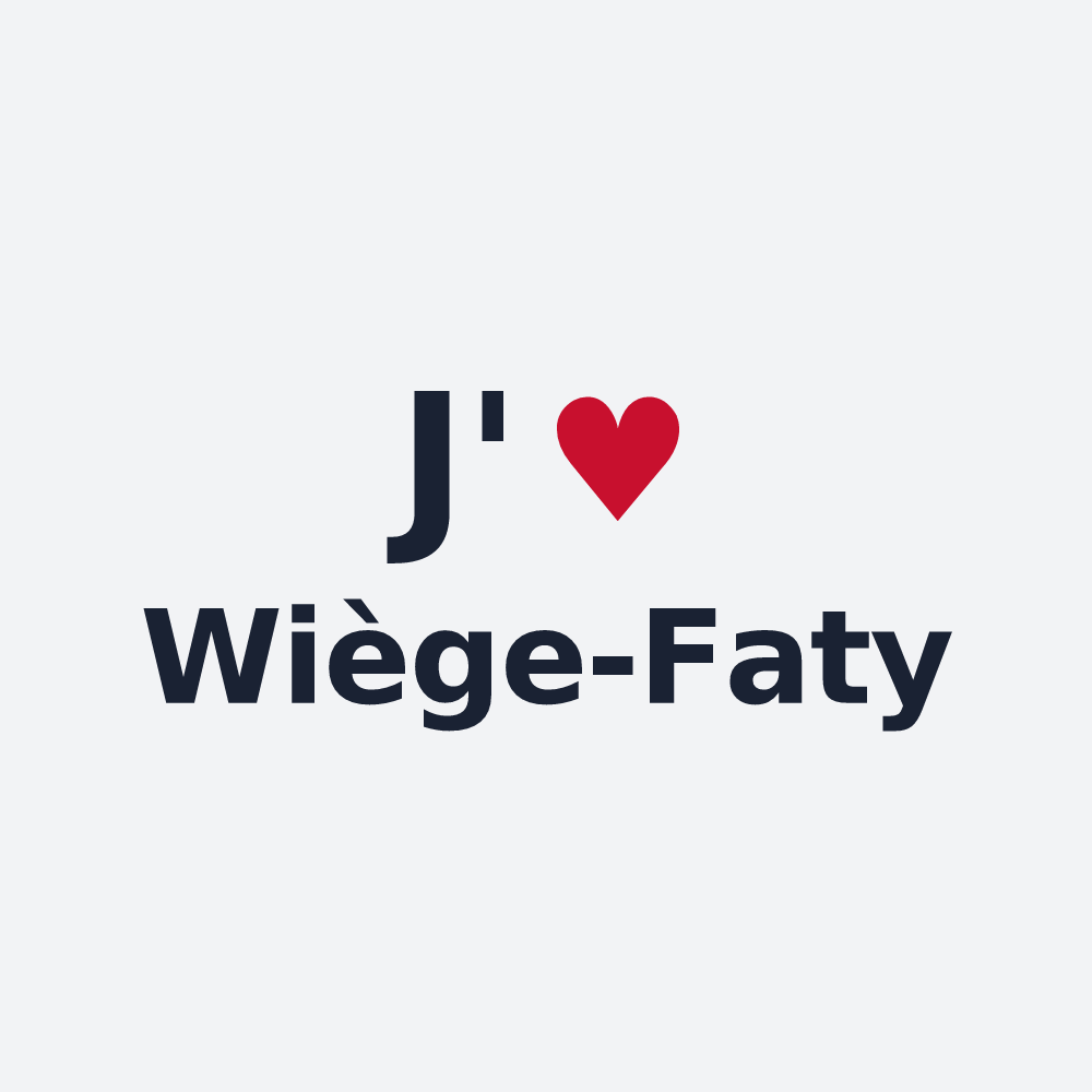 Poster personnalisé Wiège-Faty — design J'aime Wiège-Faty