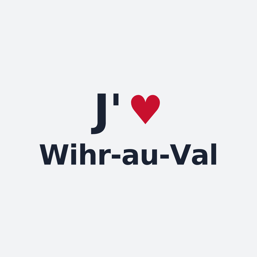 Poster personnalisé Wihr-au-Val — design « J'aime Wihr-au-Val » imprimé sur le poster