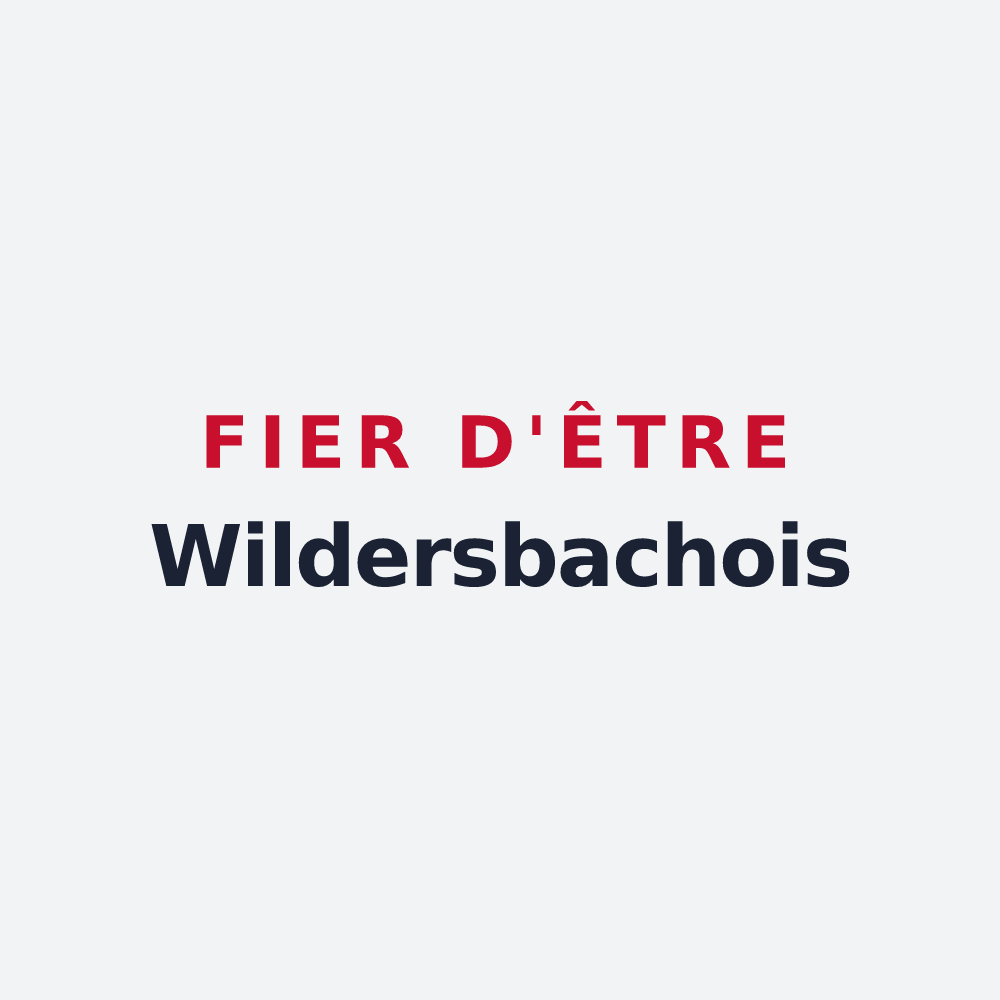 Poster « Fier d'être Wildersbachois » — design pour Wildersbach