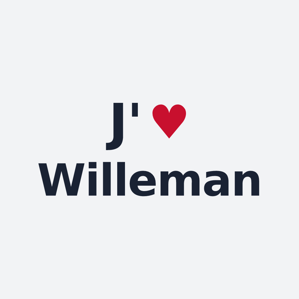 Poster personnalisé Willeman — design J'aime Willeman